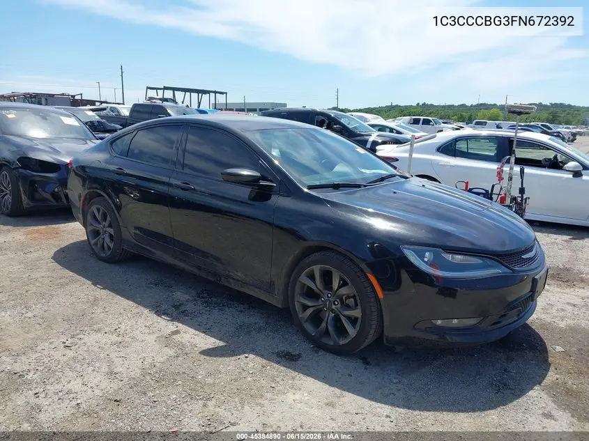 2015 Chrysler 200 S VIN: 1C3CCCBG3FN672392 Lot: 45384890