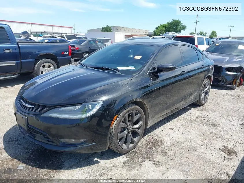 2015 Chrysler 200 S VIN: 1C3CCCBG3FN672392 Lot: 45384890