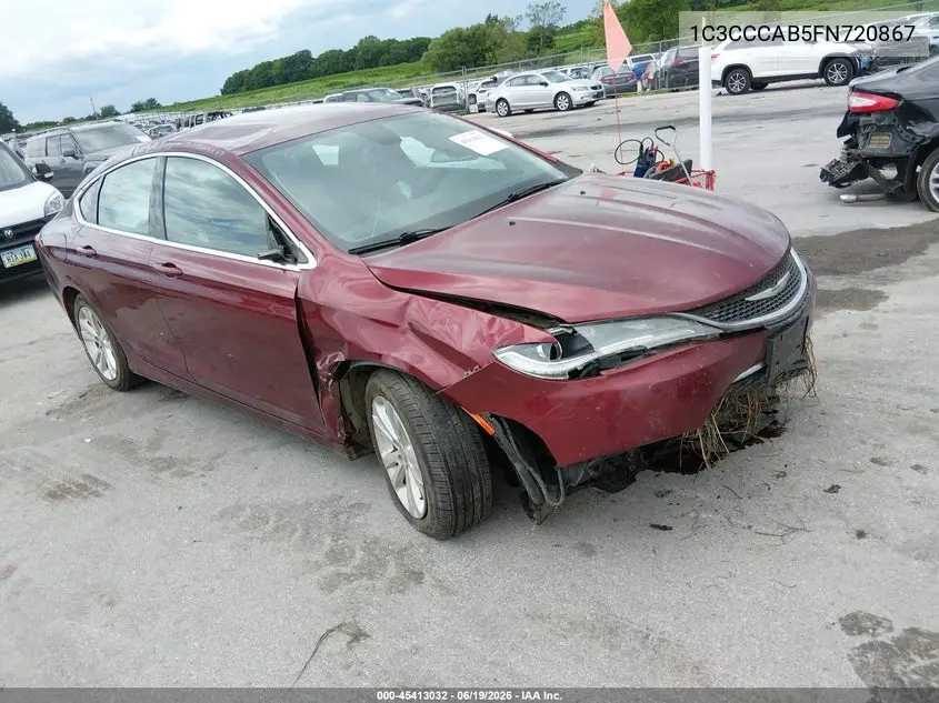 2015 Chrysler 200 Limited VIN: 1C3CCCAB5FN720867 Lot: 45413032