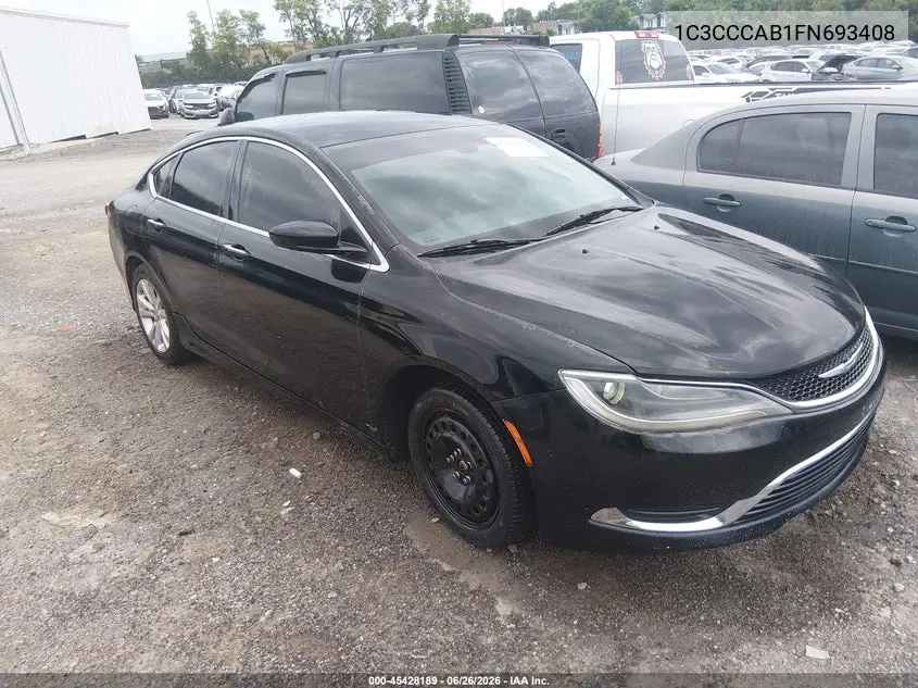 2015 Chrysler 200 Limited VIN: 1C3CCCAB1FN693408 Lot: 45428189