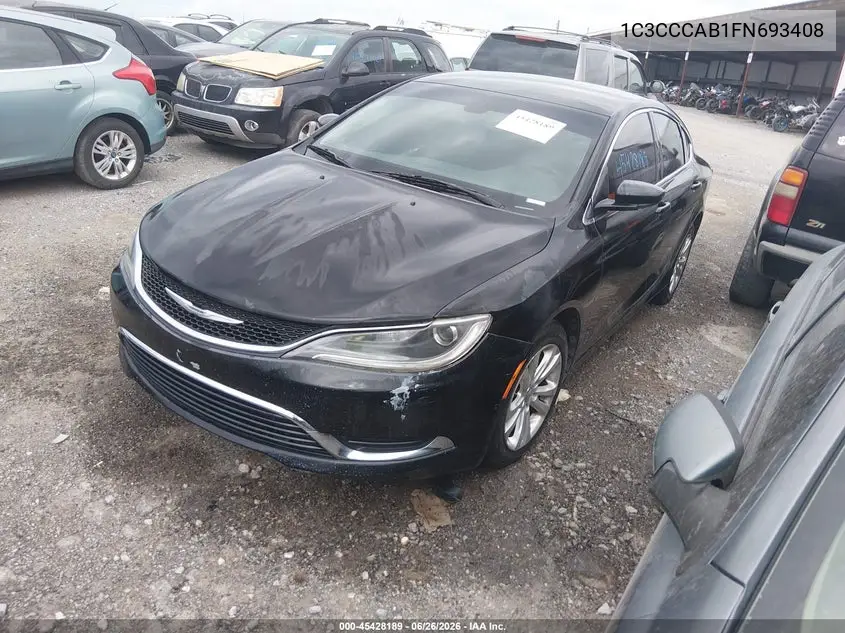 2015 Chrysler 200 Limited VIN: 1C3CCCAB1FN693408 Lot: 45428189