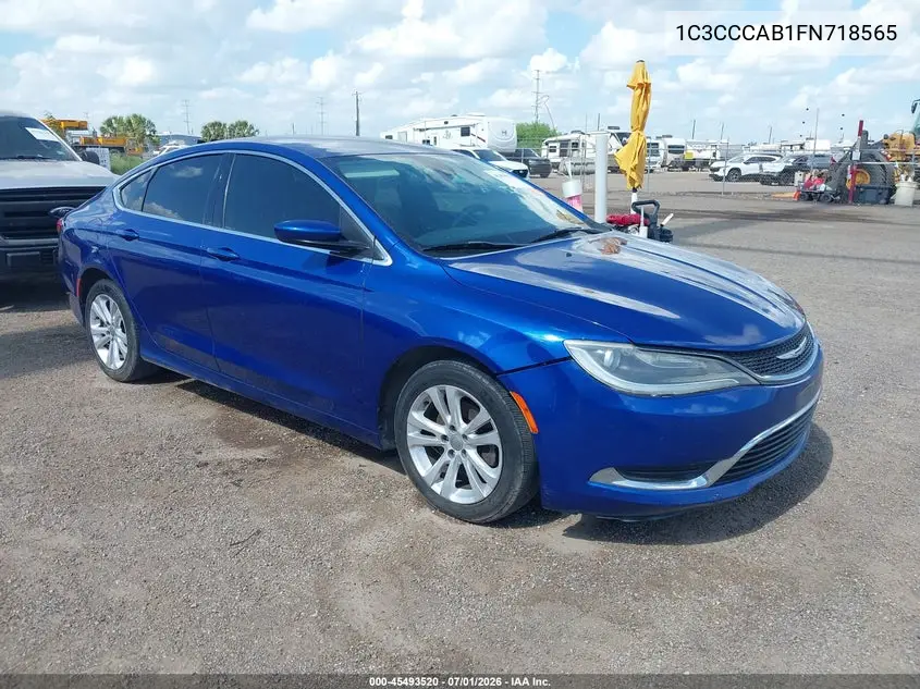 2015 Chrysler 200 Limited VIN: 1C3CCCAB1FN718565 Lot: 45493520