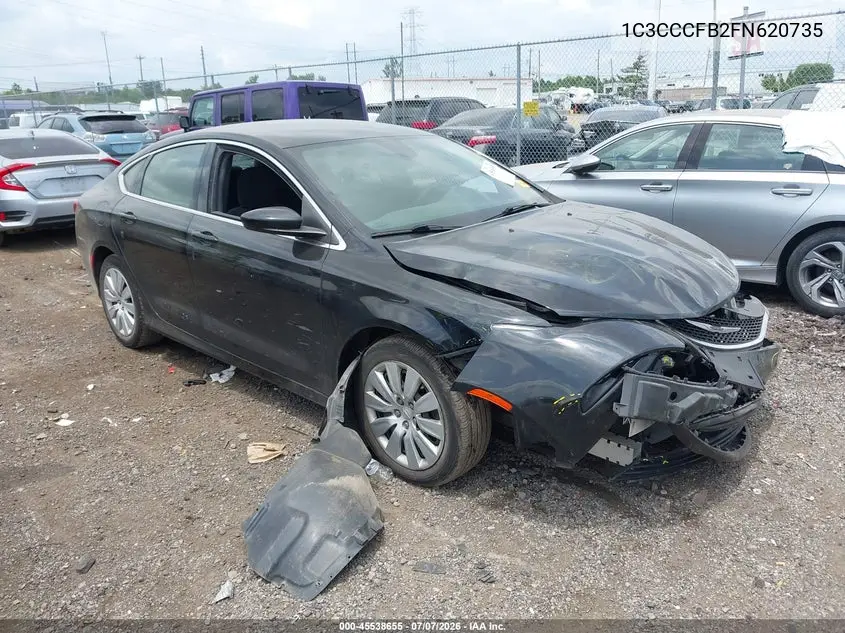 2015 Chrysler 200 Lx VIN: 1C3CCCFB2FN620735 Lot: 45538655
