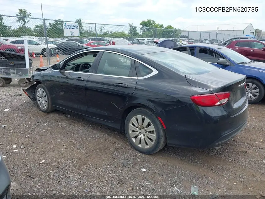 2015 Chrysler 200 Lx VIN: 1C3CCCFB2FN620735 Lot: 45538655