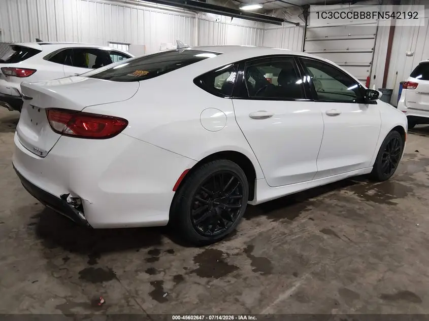 2015 Chrysler 200 S VIN: 1C3CCCBB8FN542192 Lot: 45602647