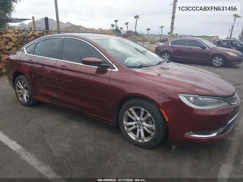 2015 Chrysler 200 Limited VIN: 1C3CCCABXFN631456 Lot: 45609538