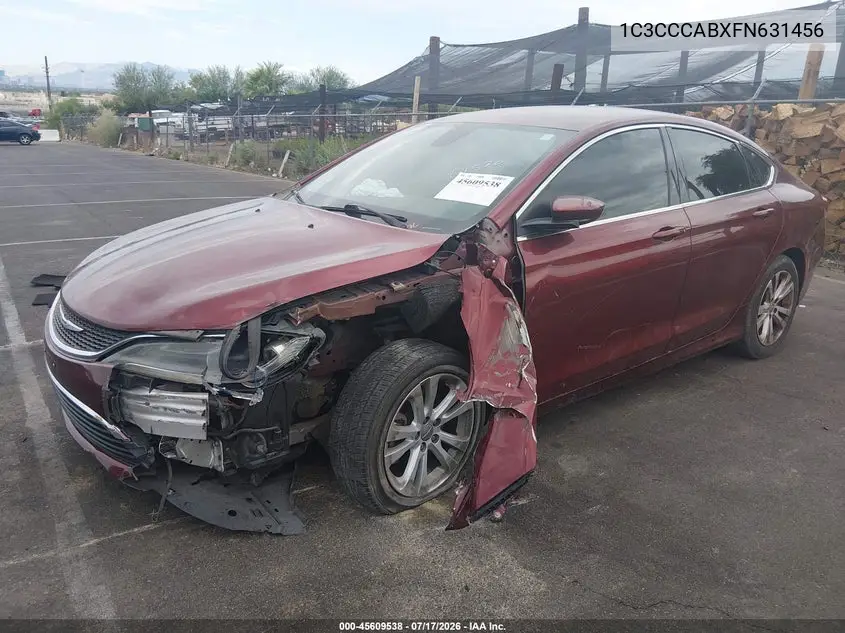 2015 Chrysler 200 Limited VIN: 1C3CCCABXFN631456 Lot: 45609538