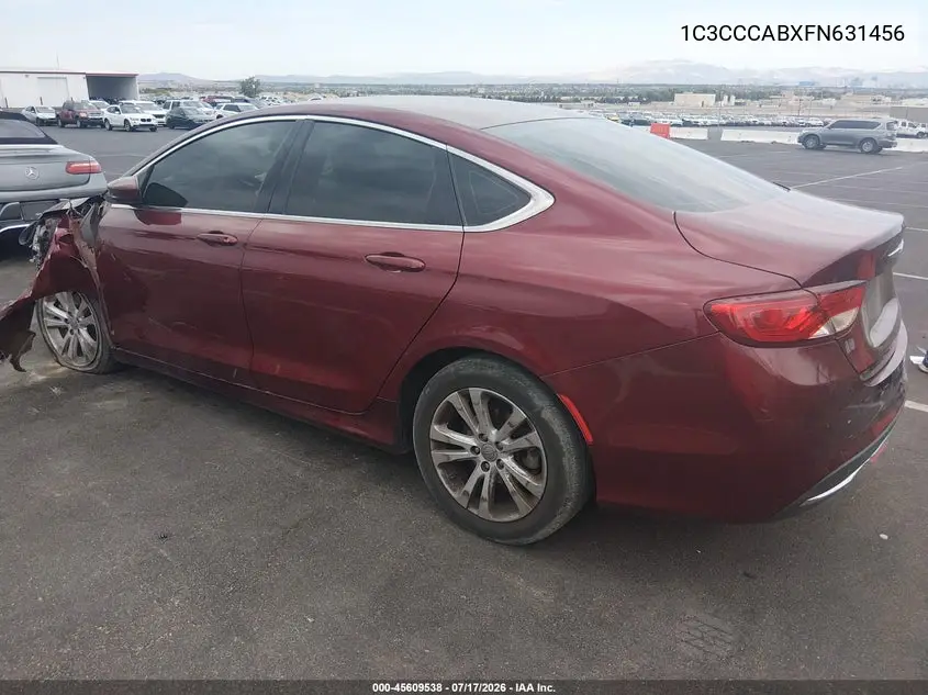 2015 Chrysler 200 Limited VIN: 1C3CCCABXFN631456 Lot: 45609538