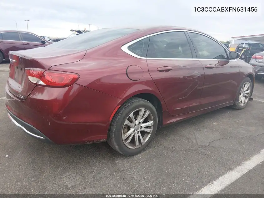 2015 Chrysler 200 Limited VIN: 1C3CCCABXFN631456 Lot: 45609538