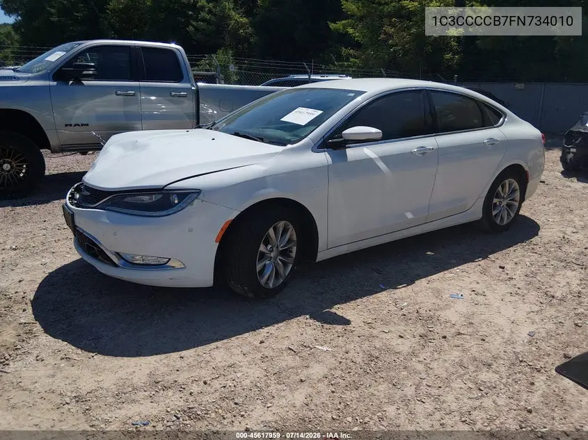 2015 Chrysler 200 C VIN: 1C3CCCCB7FN734010 Lot: 45617959