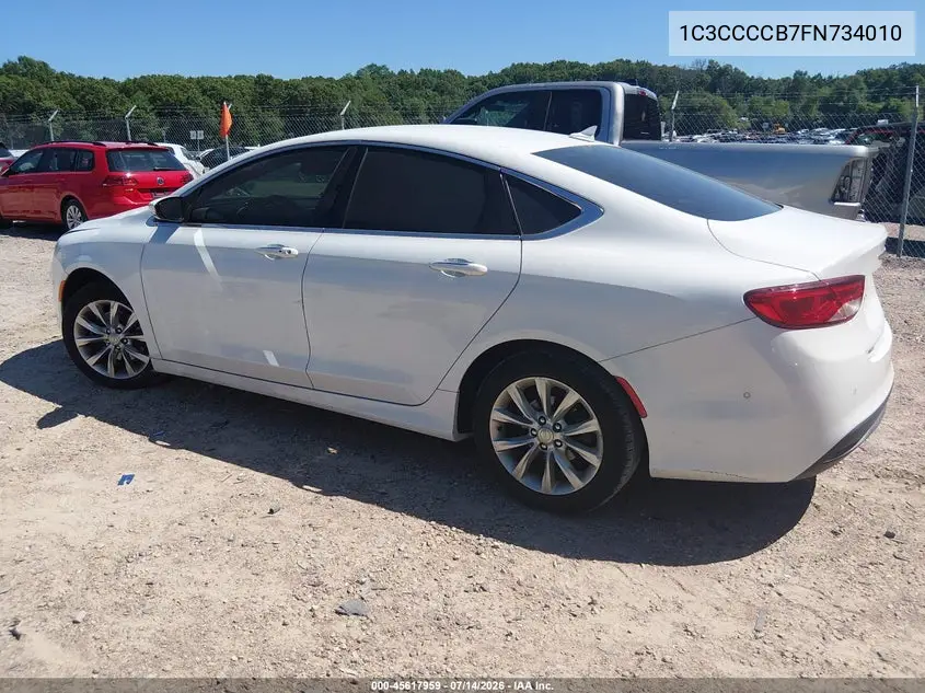 2015 Chrysler 200 C VIN: 1C3CCCCB7FN734010 Lot: 45617959
