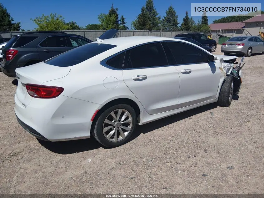 2015 Chrysler 200 C VIN: 1C3CCCCB7FN734010 Lot: 45617959
