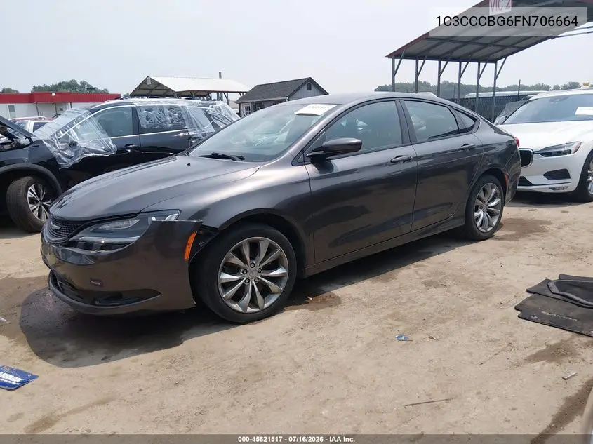 2015 Chrysler 200 S VIN: 1C3CCCBG6FN706664 Lot: 45621517