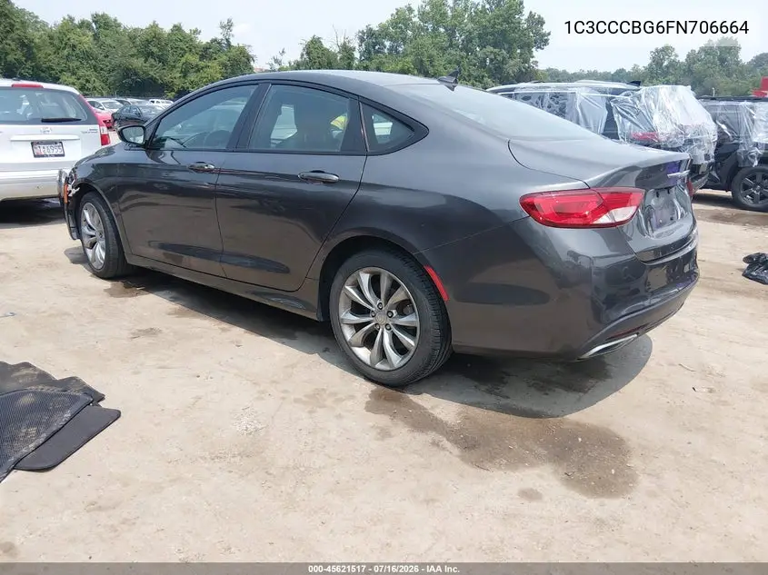 2015 Chrysler 200 S VIN: 1C3CCCBG6FN706664 Lot: 45621517