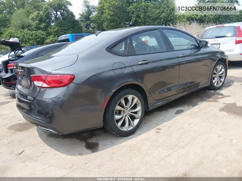 2015 Chrysler 200 S VIN: 1C3CCCBG6FN706664 Lot: 45621517