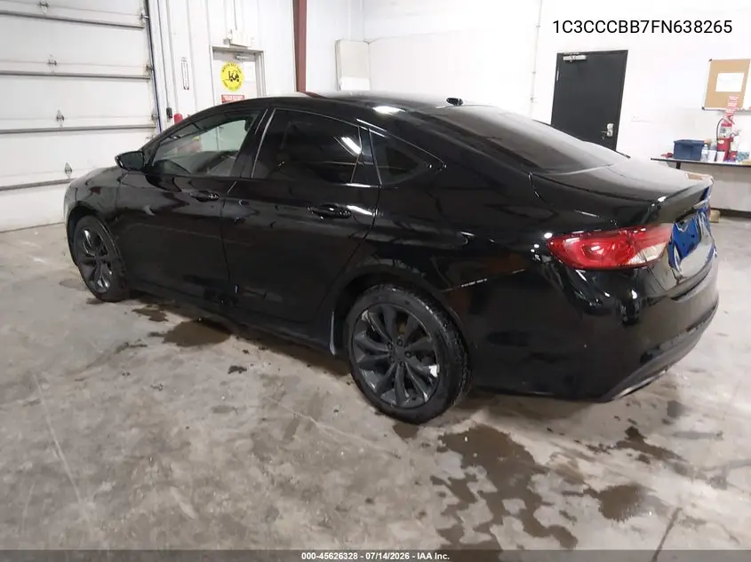 2015 Chrysler 200 S VIN: 1C3CCCBB7FN638265 Lot: 45626328