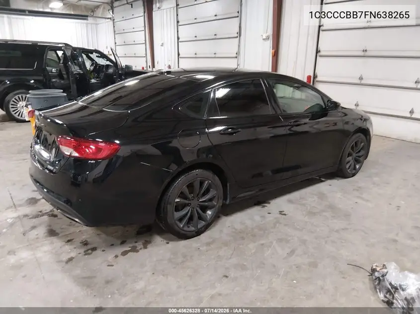 2015 Chrysler 200 S VIN: 1C3CCCBB7FN638265 Lot: 45626328