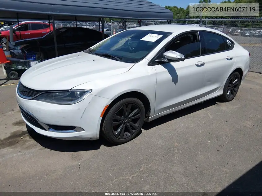 2015 Chrysler 200 Limited VIN: 1C3CCCAB4FN607119 Lot: 45637104