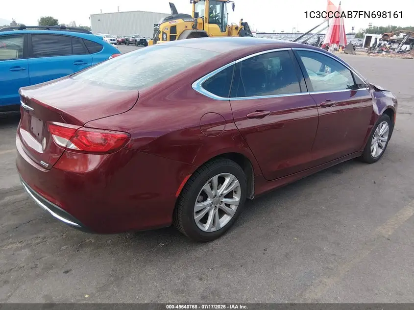 2015 Chrysler 200 Limited VIN: 1C3CCCAB7FN698161 Lot: 45640768