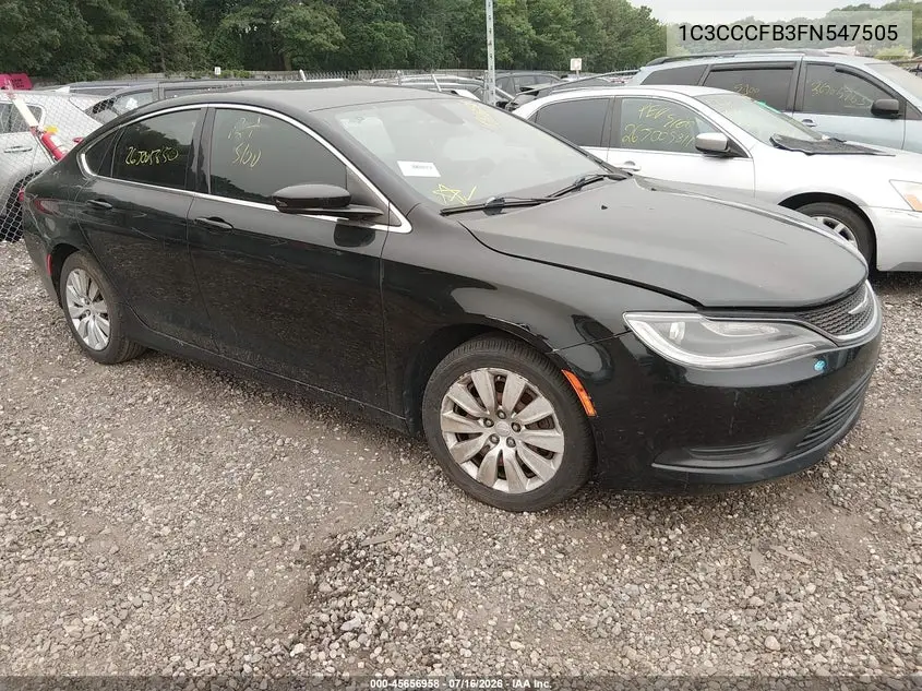 2015 Chrysler 200 Lx VIN: 1C3CCCFB3FN547505 Lot: 45656958