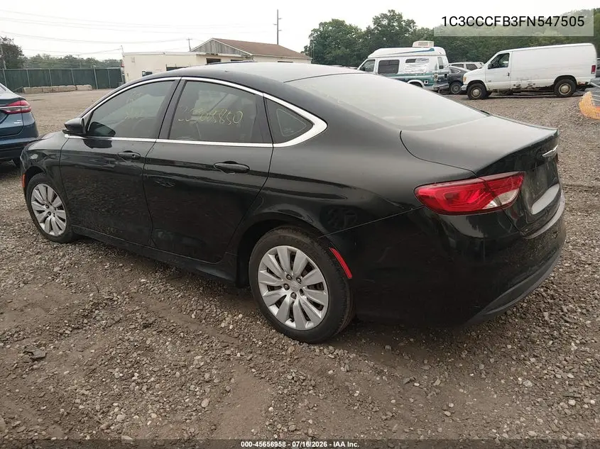 2015 Chrysler 200 Lx VIN: 1C3CCCFB3FN547505 Lot: 45656958