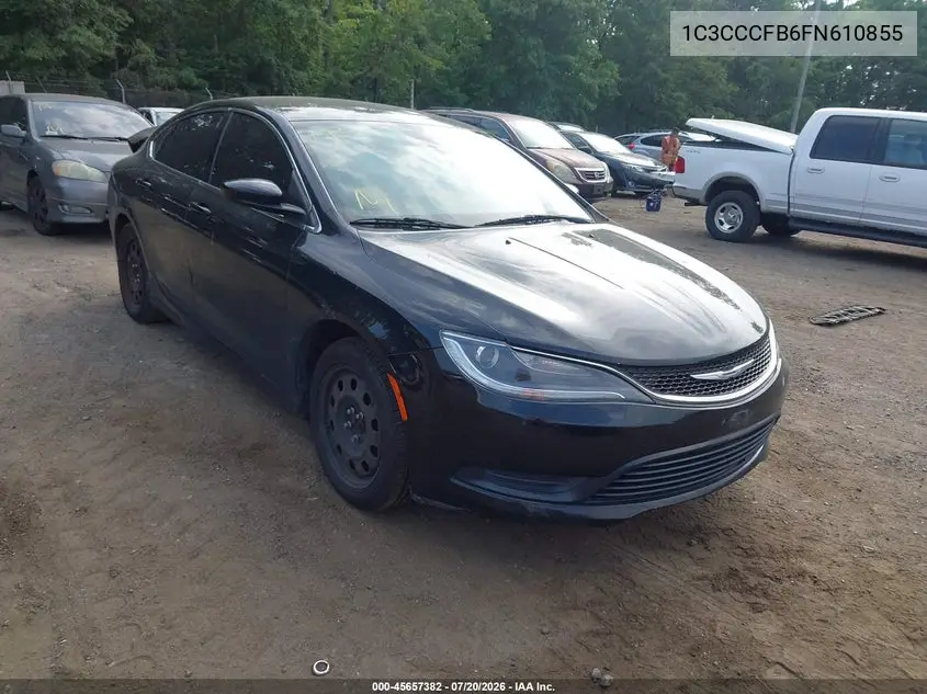 2015 Chrysler 200 Lx VIN: 1C3CCCFB6FN610855 Lot: 45657382
