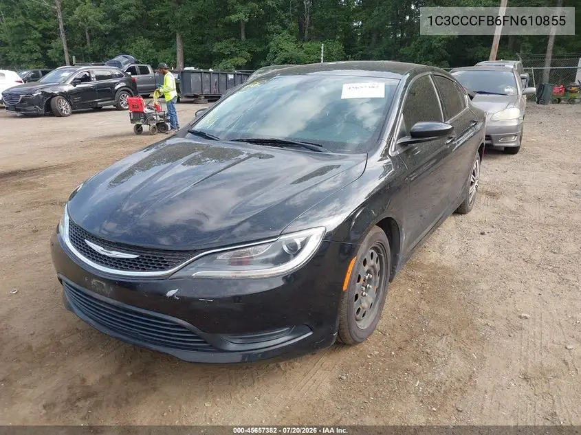 2015 Chrysler 200 Lx VIN: 1C3CCCFB6FN610855 Lot: 45657382