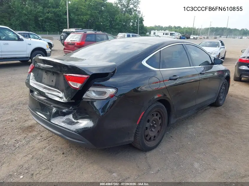 2015 Chrysler 200 Lx VIN: 1C3CCCFB6FN610855 Lot: 45657382