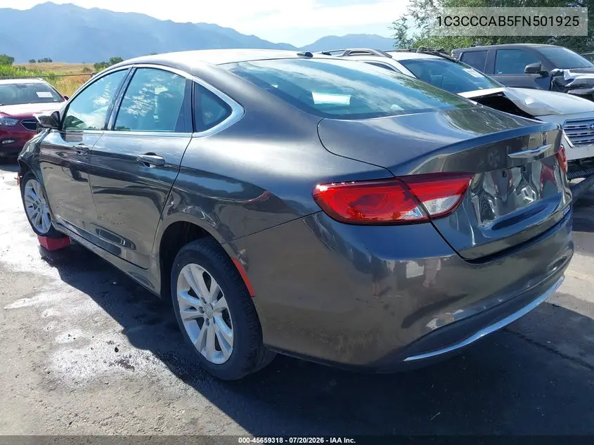 2015 Chrysler 200 Limited VIN: 1C3CCCAB5FN501925 Lot: 45659318