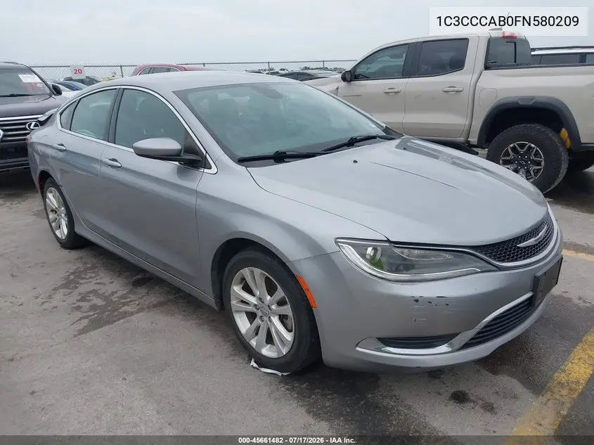 2015 Chrysler 200 Limited VIN: 1C3CCCAB0FN580209 Lot: 45661482