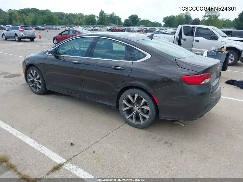 2015 Chrysler 200 C VIN: 1C3CCCCG4FN524301 Lot: 45668263