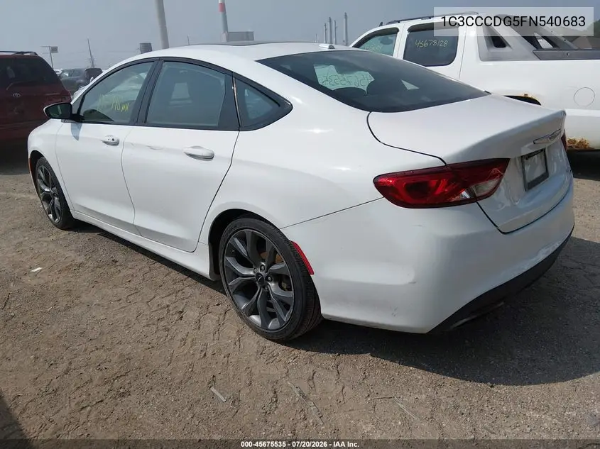 2015 Chrysler 200 S VIN: 1C3CCCDG5FN540683 Lot: 45675535