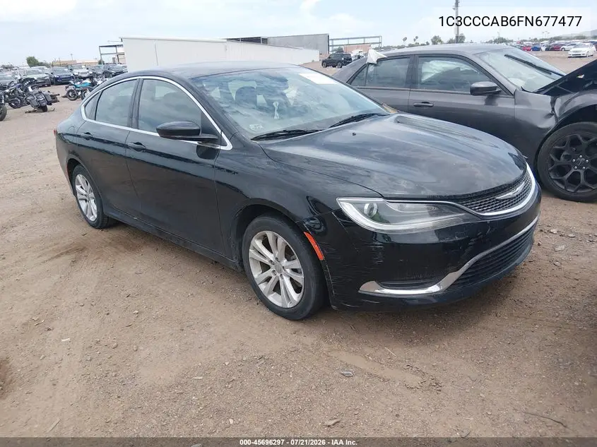 2015 Chrysler 200 Limited VIN: 1C3CCCAB6FN677477 Lot: 45696297