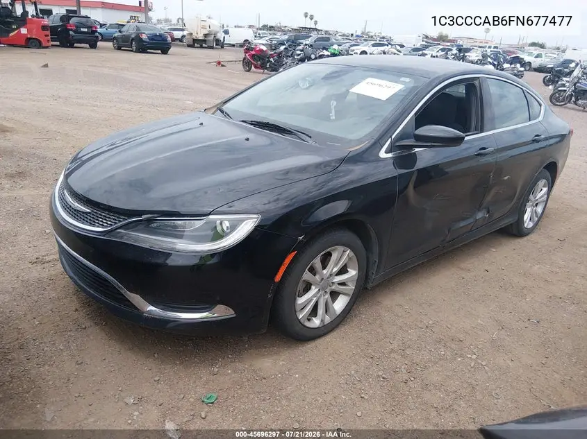 2015 Chrysler 200 Limited VIN: 1C3CCCAB6FN677477 Lot: 45696297