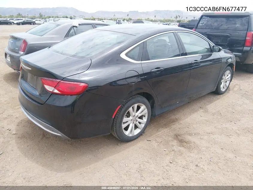 2015 Chrysler 200 Limited VIN: 1C3CCCAB6FN677477 Lot: 45696297