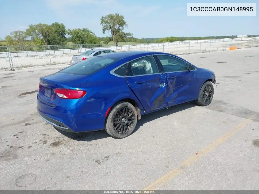1C3CCCAB0GN148995 2016 Chrysler 200 Limited
