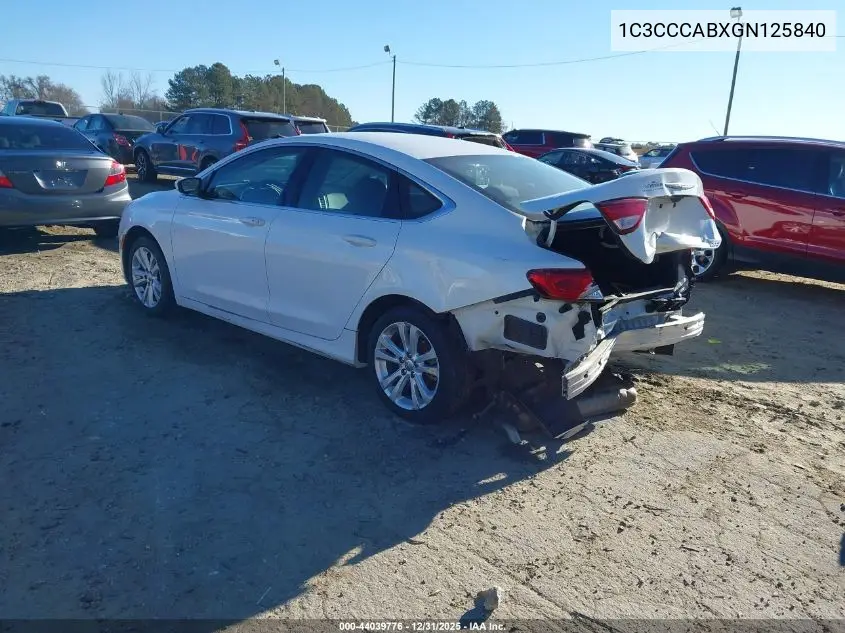 1C3CCCABXGN125840 2016 Chrysler 200 Limited