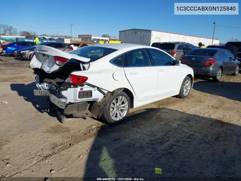 1C3CCCABXGN125840 2016 Chrysler 200 Limited