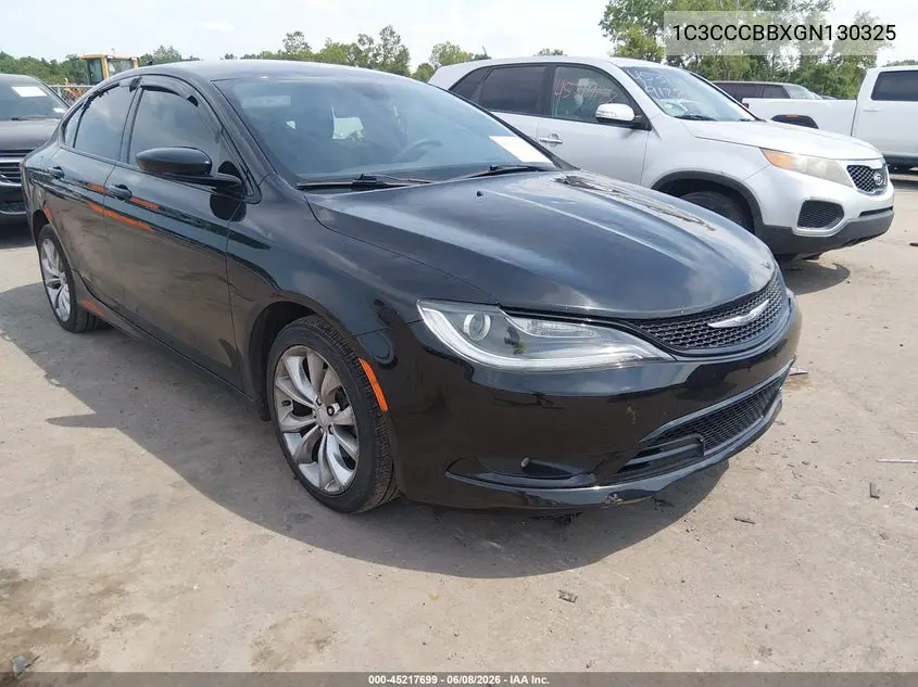 2016 Chrysler 200 S VIN: 1C3CCCBBXGN130325 Lot: 45217699