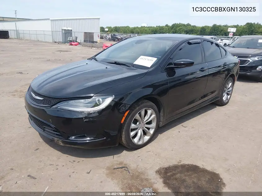 2016 Chrysler 200 S VIN: 1C3CCCBBXGN130325 Lot: 45217699