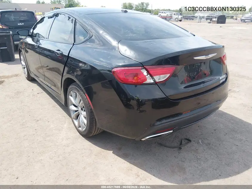 2016 Chrysler 200 S VIN: 1C3CCCBBXGN130325 Lot: 45217699