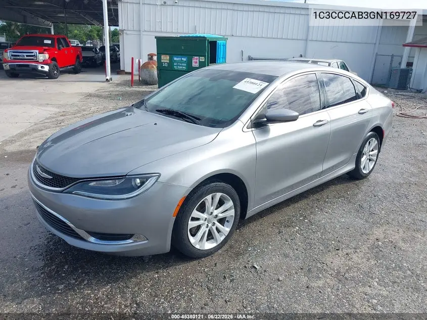 2016 Chrysler 200 Limited VIN: 1C3CCCAB3GN169727 Lot: 45380121