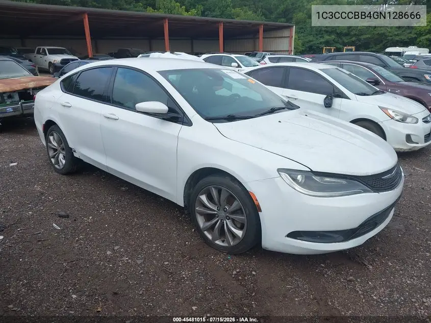 2016 Chrysler 200 S VIN: 1C3CCCBB4GN128666 Lot: 45481015