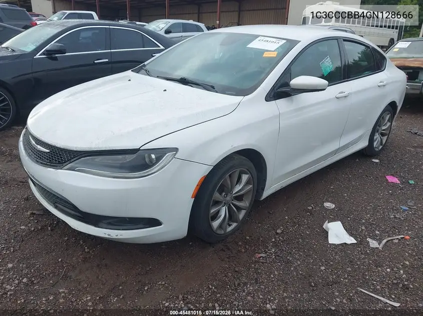 2016 Chrysler 200 S VIN: 1C3CCCBB4GN128666 Lot: 45481015