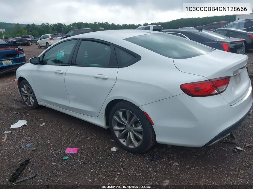 2016 Chrysler 200 S VIN: 1C3CCCBB4GN128666 Lot: 45481015