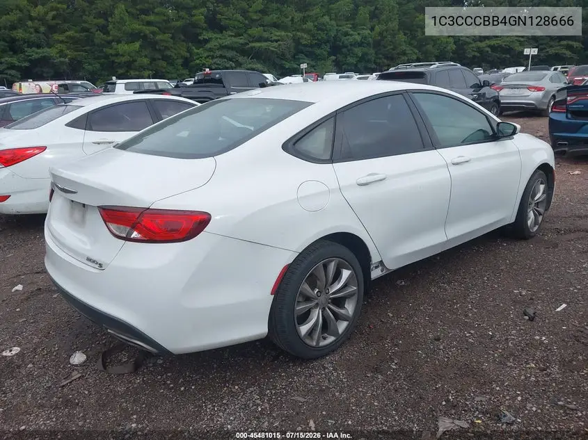 2016 Chrysler 200 S VIN: 1C3CCCBB4GN128666 Lot: 45481015