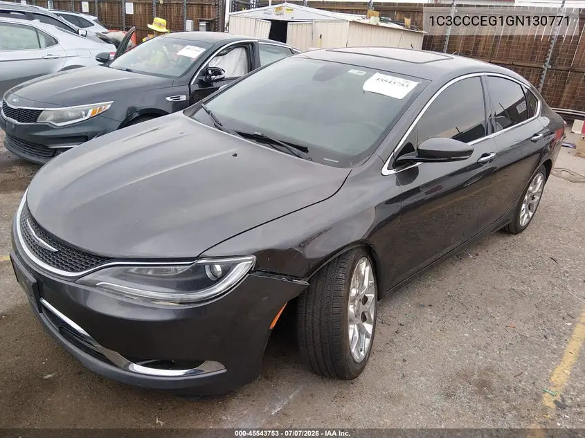 2016 Chrysler 200 C VIN: 1C3CCCEG1GN130771 Lot: 45543753