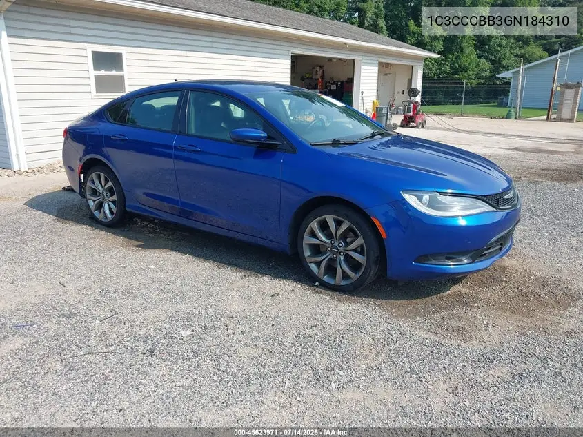 2016 Chrysler 200 S VIN: 1C3CCCBB3GN184310 Lot: 45623971