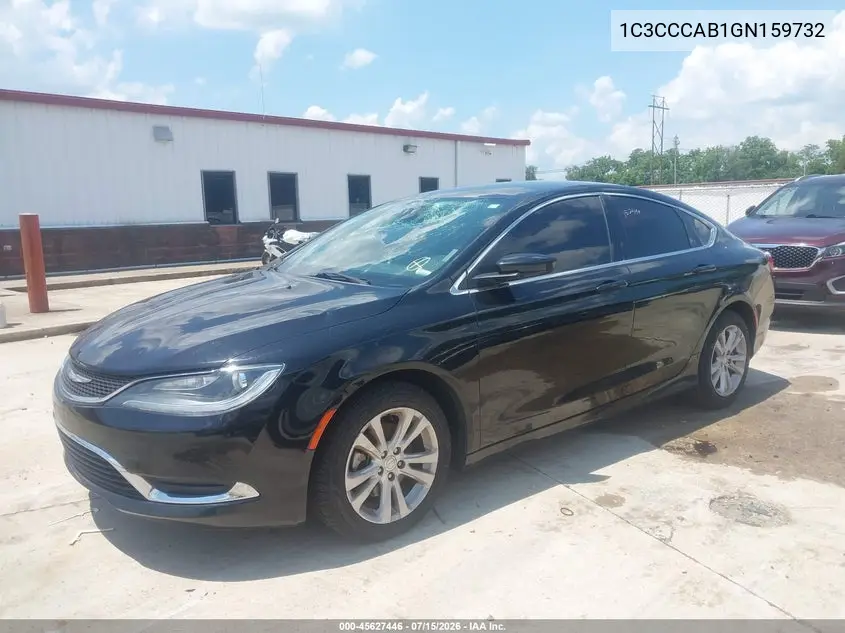 2016 Chrysler 200 Limited VIN: 1C3CCCAB1GN159732 Lot: 45627446