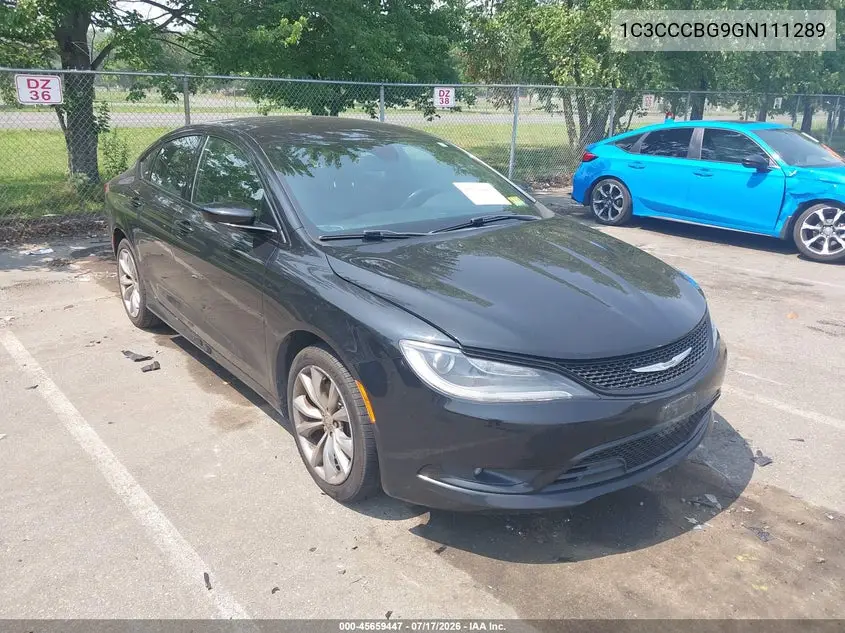 2016 Chrysler 200 S VIN: 1C3CCCBG9GN111289 Lot: 45659447